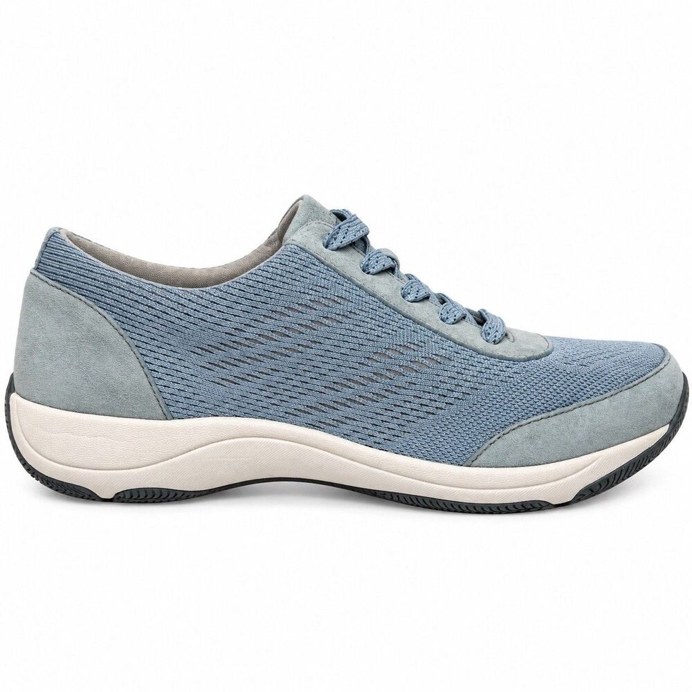 Dansko Hayes Womens 6.5 EU 37 Blue Suede Mesh Walking Comfort Sneakers